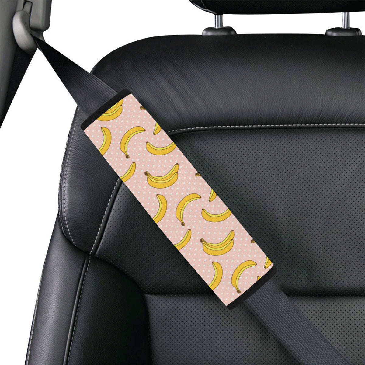 Banana Pattern Print Design BA06 Car Seat Belt Cover