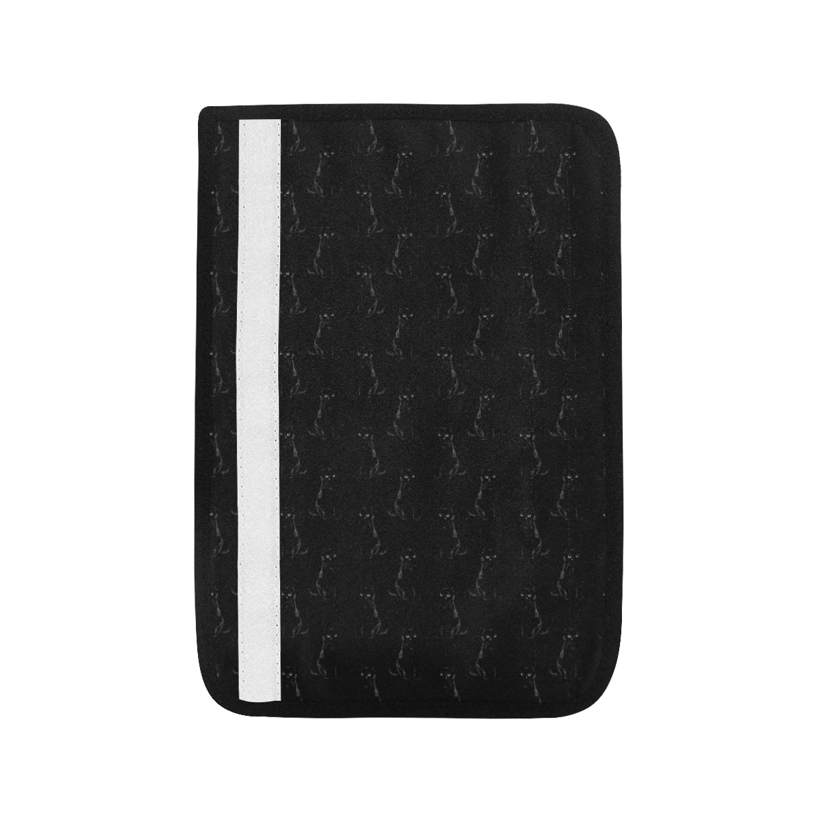 Black Cat Pattern Print Design 03 Car Seat Belt Cover