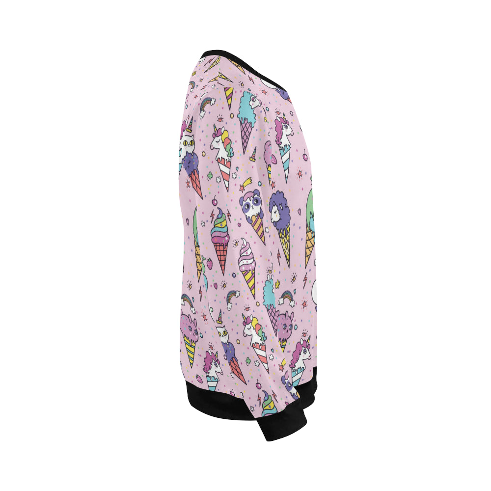 Ice Cream Pattern Print Design IC05 Men Long Sleeve Sweatshirt