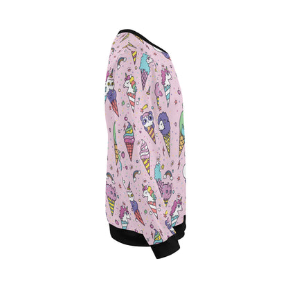 Ice Cream Pattern Print Design IC05 Men Long Sleeve Sweatshirt