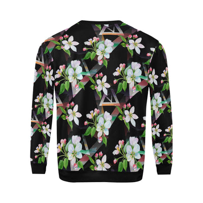 Apple blossom Pattern Print Design AB07 Men Long Sleeve Sweatshirt