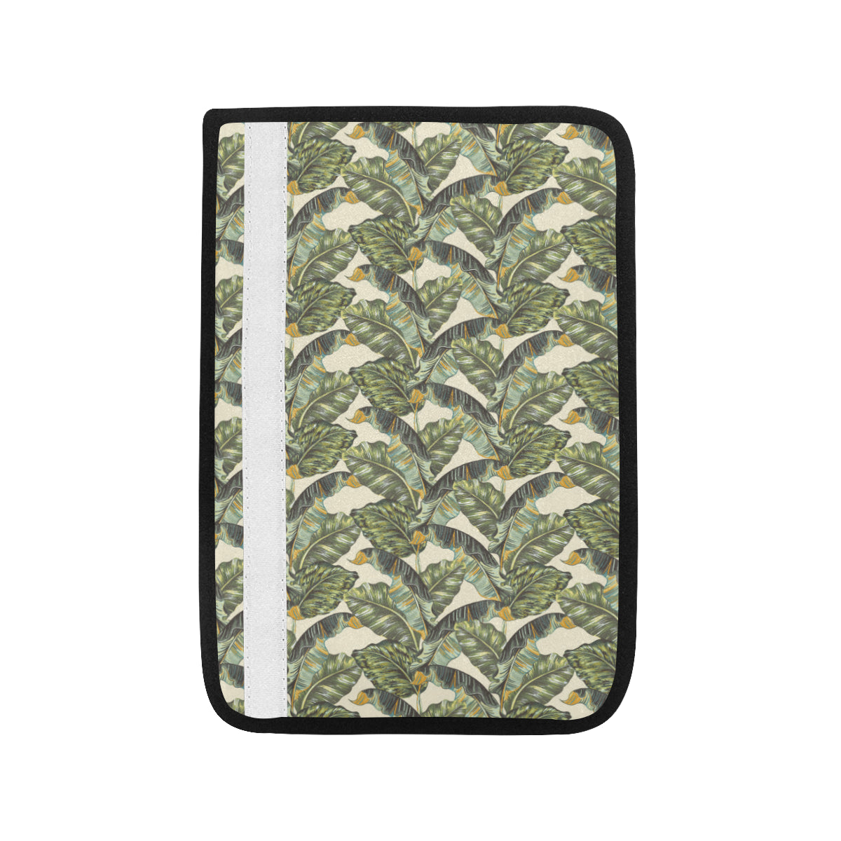 Banana Leaf Pattern Print Design 04 Car Seat Belt Cover