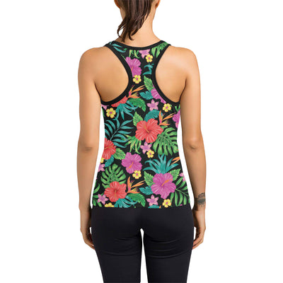 Hibiscus Red Hawaiian Flower Women's Racerback Tank Top