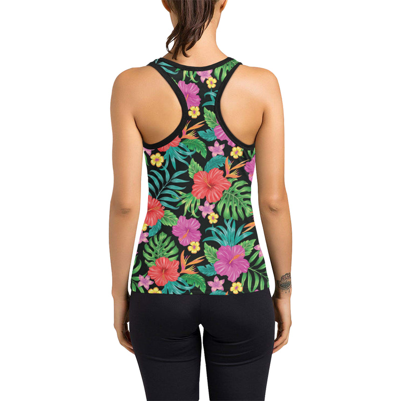 Hibiscus Red Hawaiian Flower Women's Racerback Tank Top