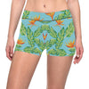 Bird Of Paradise Pattern Print Design BOP04 Yoga Shorts