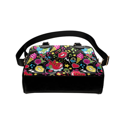 Pop Art Pattern Print Design A04 Shoulder Handbag