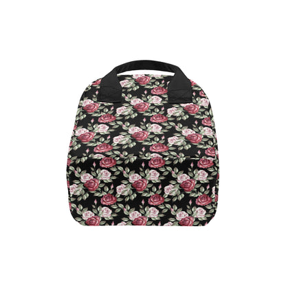 Rose Red Pink Pattern Print Design RO03 Insulated Lunch Bag