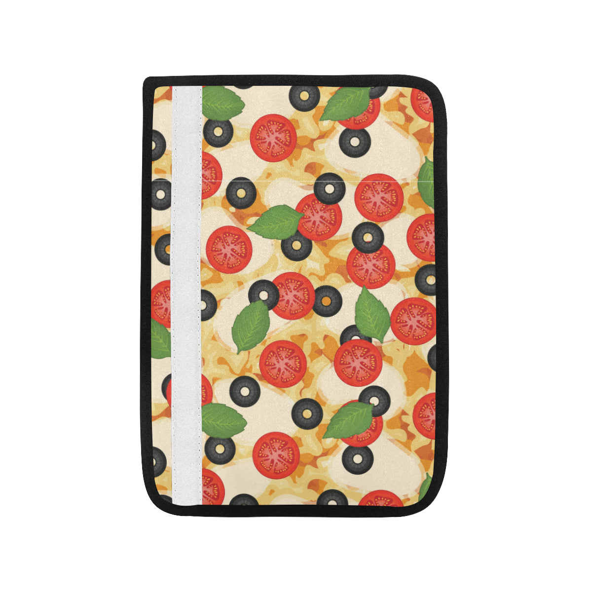 Pizza Pattern Print Design A05 Car Seat Belt Cover