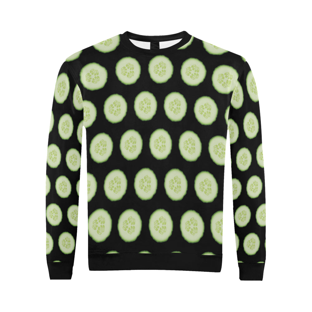 Cucumber Pattern Print Design CC02 Men Long Sleeve Sweatshirt