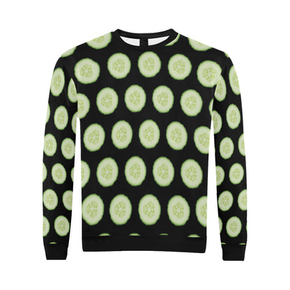 Cucumber Pattern Print Design CC02 Men Long Sleeve Sweatshirt