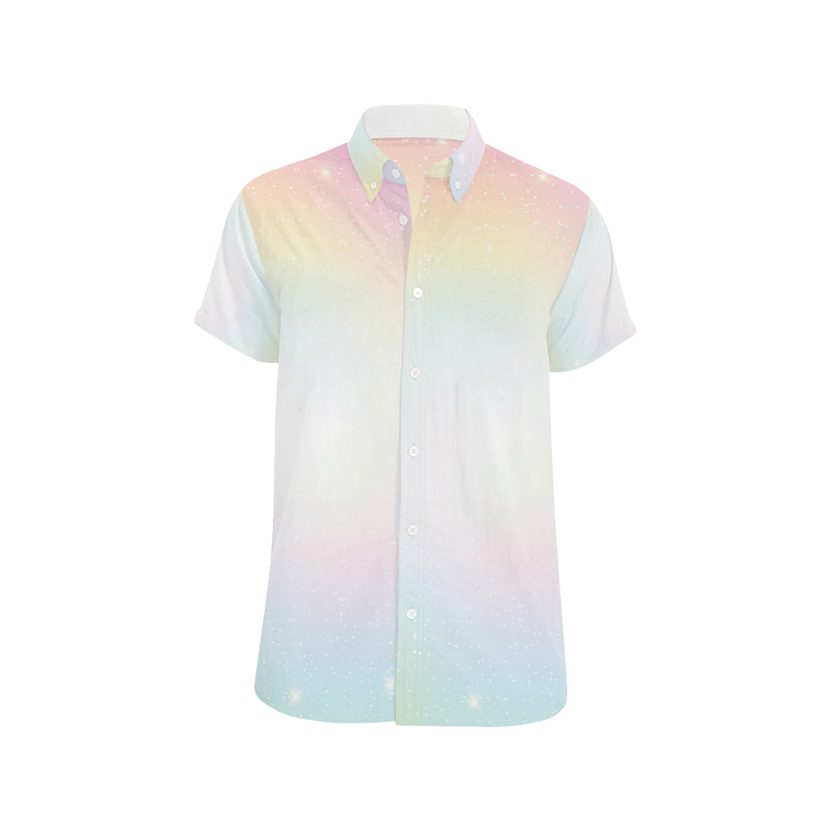 Nebula Pattern Print Design A02 Men's Short Sleeve Button Up Shirt