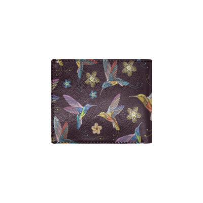 Hummingbird Pattern Print Design 04 Men's ID Card Wallet