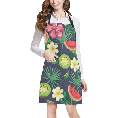 Tropical Fruits Pattern Print Design TF05 Apron with Pocket