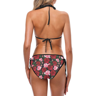 Rose Red Pink Pattern Print Design RO01 Bikini