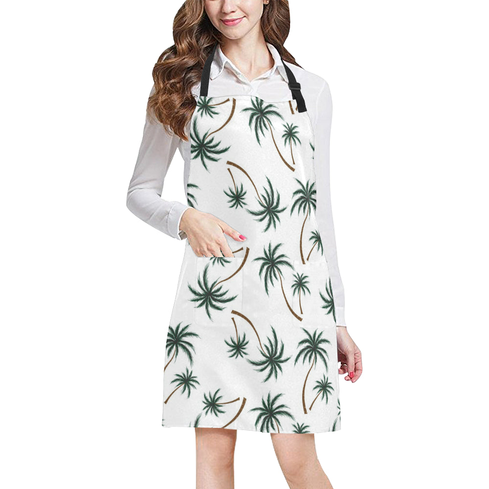 Palm Tree Pattern Print Design PT07 Apron with Pocket