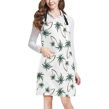 Palm Tree Pattern Print Design PT07 Apron with Pocket