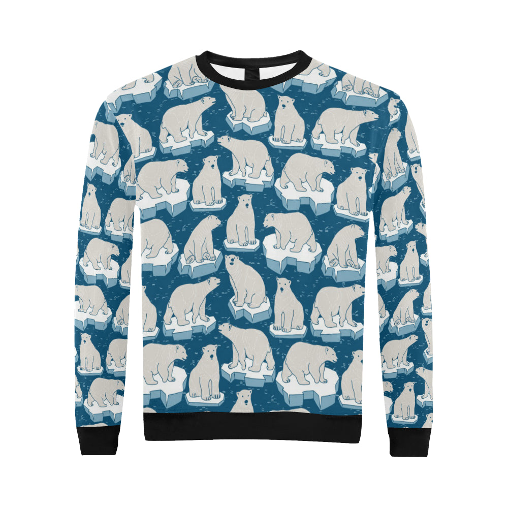 Polar Bear Pattern Print Design PB03 Men Long Sleeve Sweatshirt