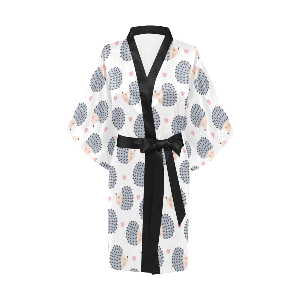 Hedgehog Baby Pattern Print Design 03 Women's Short Kimono