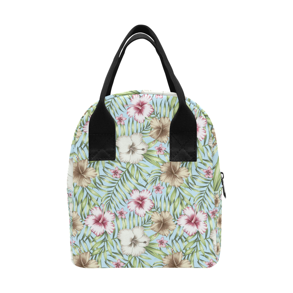 Tropical Flower Pattern Print Design TF05 Insulated Lunch Bag