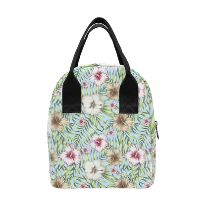 Tropical Flower Pattern Print Design TF05 Insulated Lunch Bag