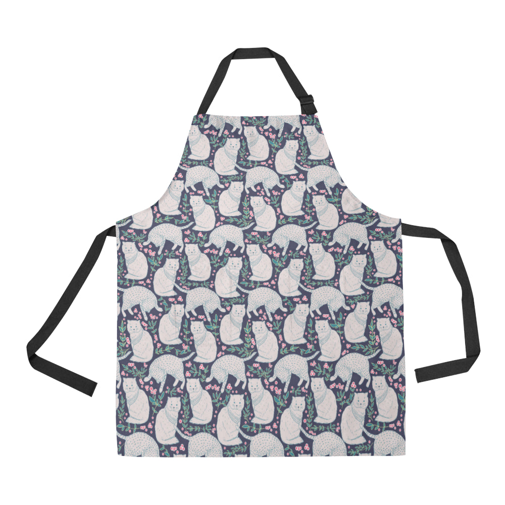 Cat Pattern Print Design 06 Apron with Pocket