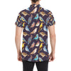 Bird Cute Print Pattern Men's Short Sleeve Button Up Shirt