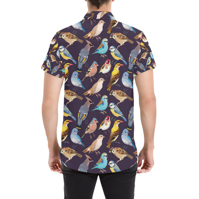 Hummingbird Pattern Print Design 06 Men Button Up Shirt - JorJune