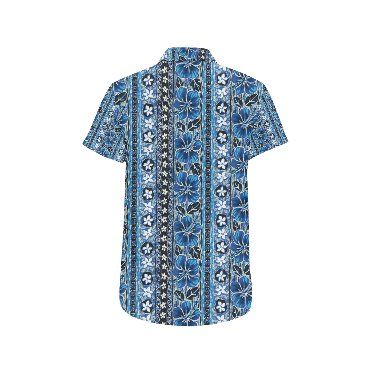 Hawaiian Themed Pattern Print Design H012 Men's Short Sleeve Button Up Shirt