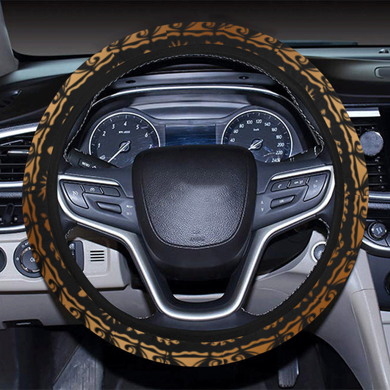 Tribal Sea turtle Polynesian Hawaiian Steering Wheel Cover with Elastic Edge