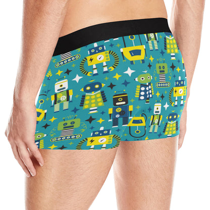 Robot Pattern Print Design A02 Men's Boxer Briefs