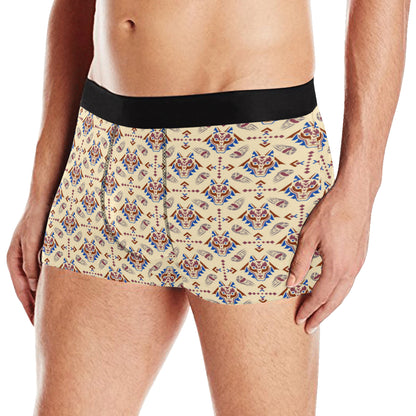 Aztec Wolf Pattern Print Design 03 Men's Boxer Briefs