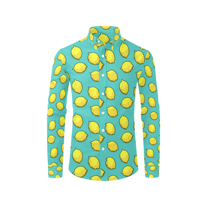 Lemon Pattern Print Design LM04 Men's Long Sleeve Shirt
