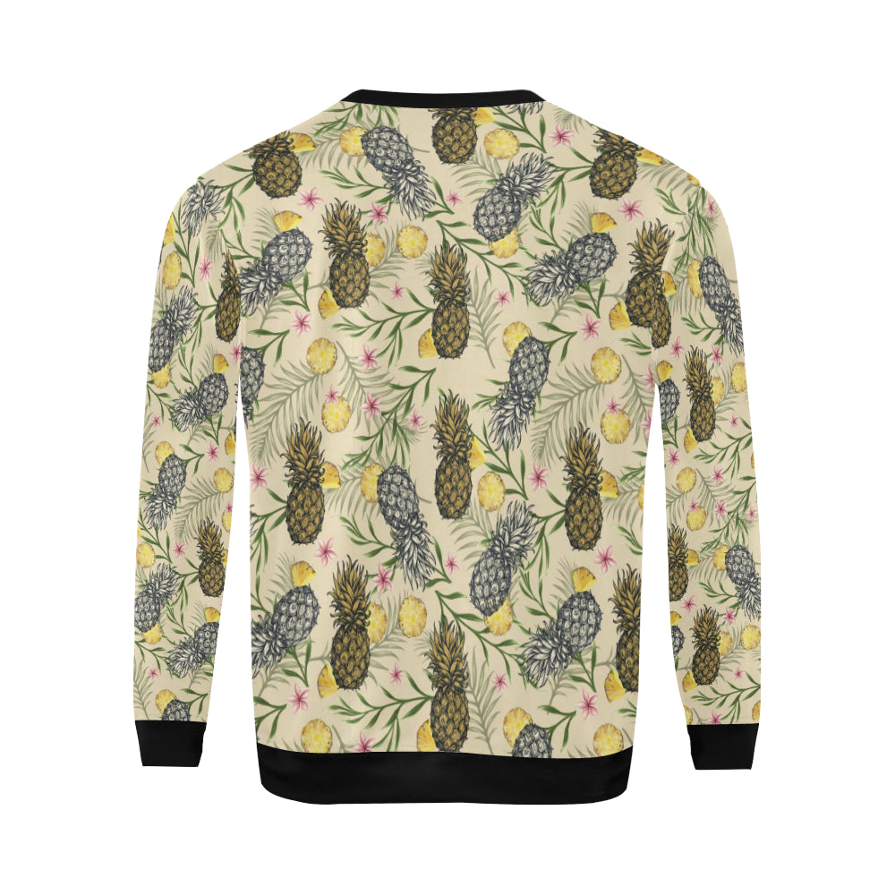 Pineapple Pattern Print Design PP012 Men Long Sleeve Sweatshirt
