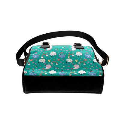 Narwhal Pattern Print Design 04 Shoulder Handbag