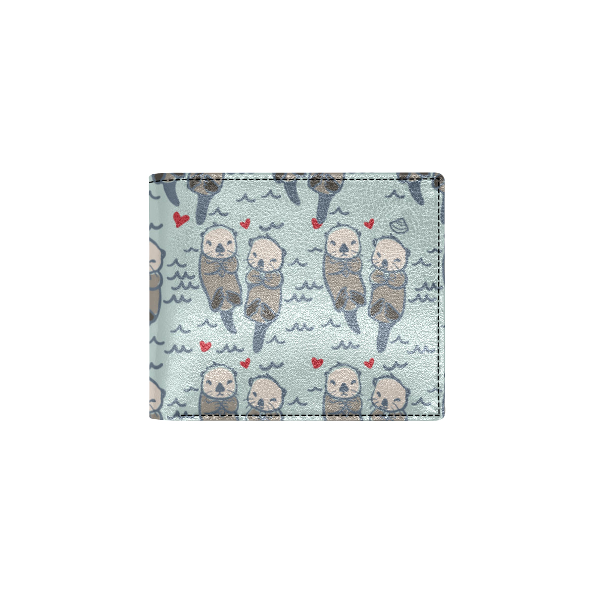 Sea Otter Pattern Print Design 03 Men's ID Card Wallet