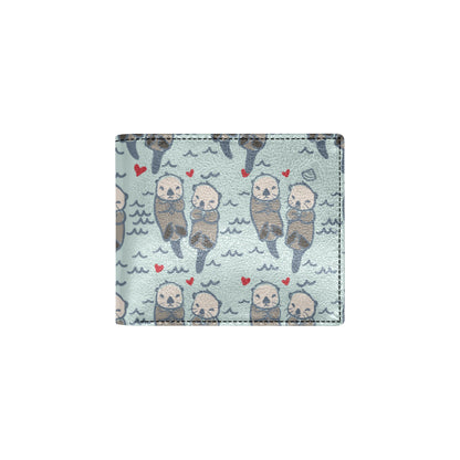 Sea Otter Pattern Print Design 03 Men's ID Card Wallet
