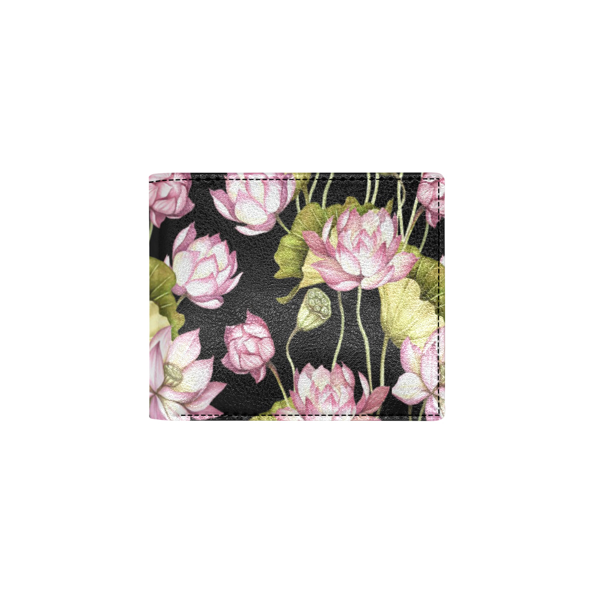 Water Lily Pattern Print Design WL06 Men's ID Card Wallet