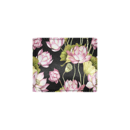 Water Lily Pattern Print Design WL06 Men's ID Card Wallet