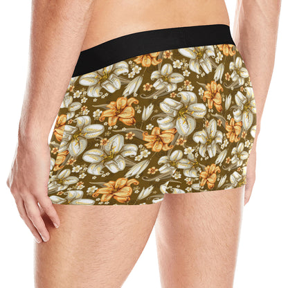 Lily Pattern Print Design 01 Men's Boxer Briefs