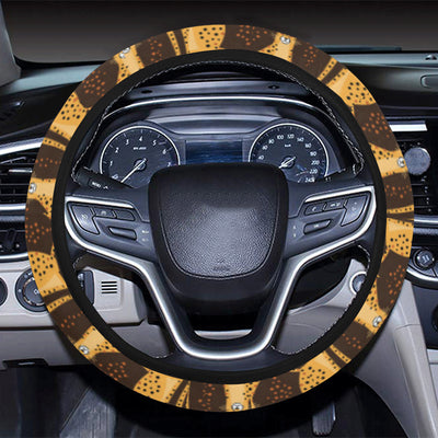 Cheetah Pattern Print Design 03 Steering Wheel Cover with Elastic Edge