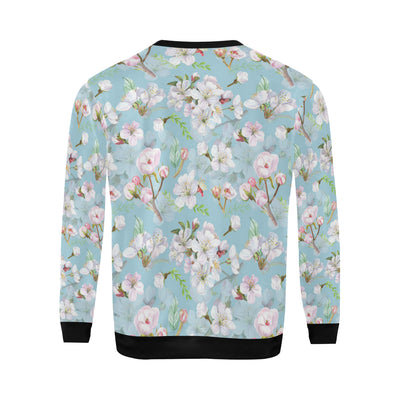 Apple blossom Pattern Print Design AB06 Men Long Sleeve Sweatshirt
