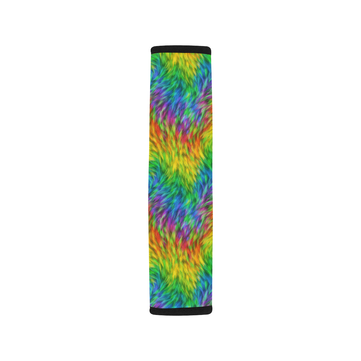 Rainbow Fur Design Print Car Seat Belt Cover