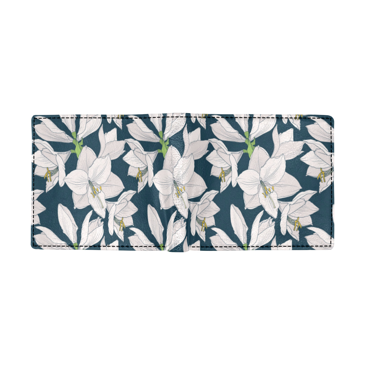 Amaryllis Pattern Print Design 01 Men's ID Card Wallet