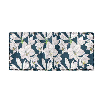 Amaryllis Pattern Print Design 01 Men's ID Card Wallet