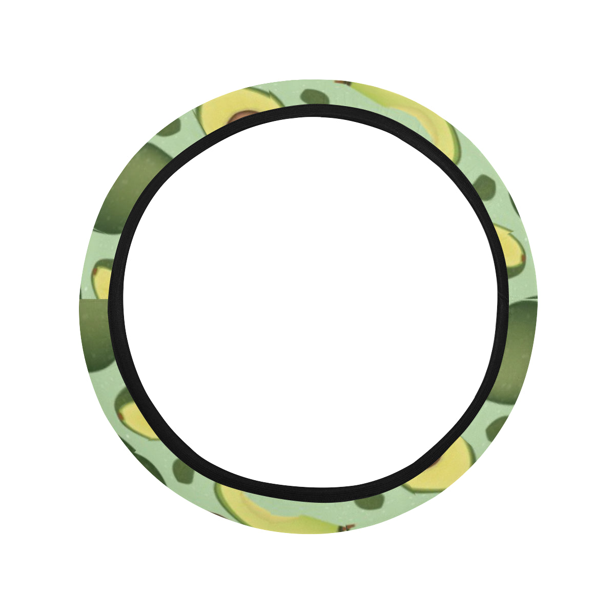Avocado Pattern Print Design AC01 Steering Wheel Cover with Elastic Edge