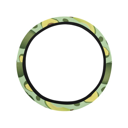 Avocado Pattern Print Design AC01 Steering Wheel Cover with Elastic Edge