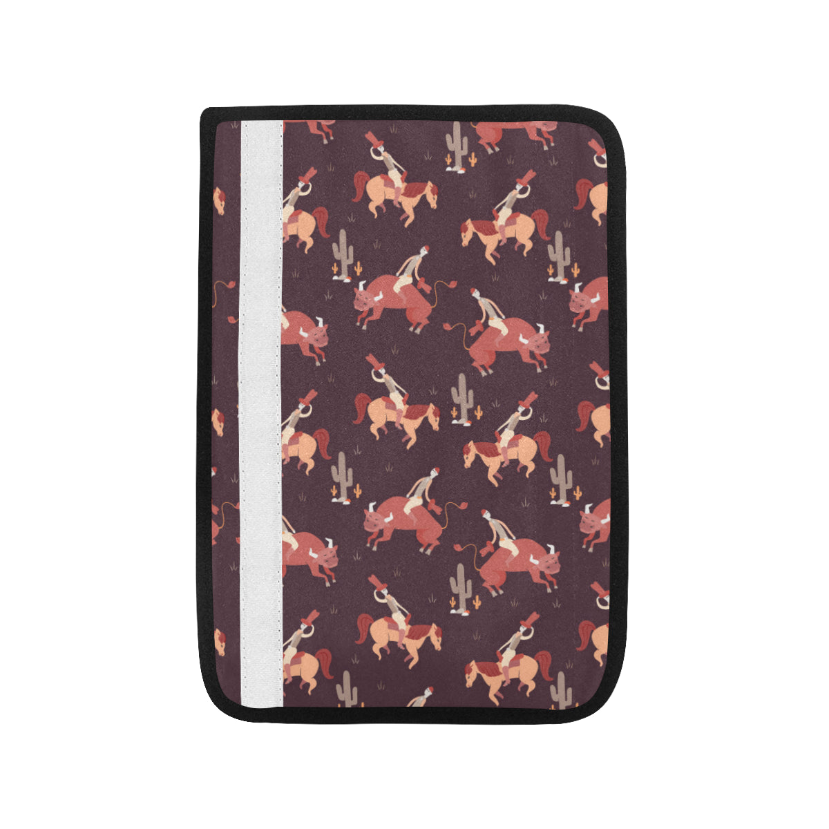 Rodeo Pattern Print Design A01 Car Seat Belt Cover