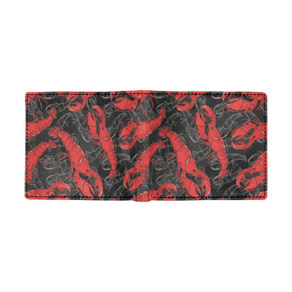Lobster Pattern Print Design 04 Men's ID Card Wallet