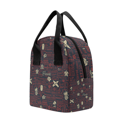 Hawaiian Themed Pattern Print Design H017 Insulated Lunch Bag