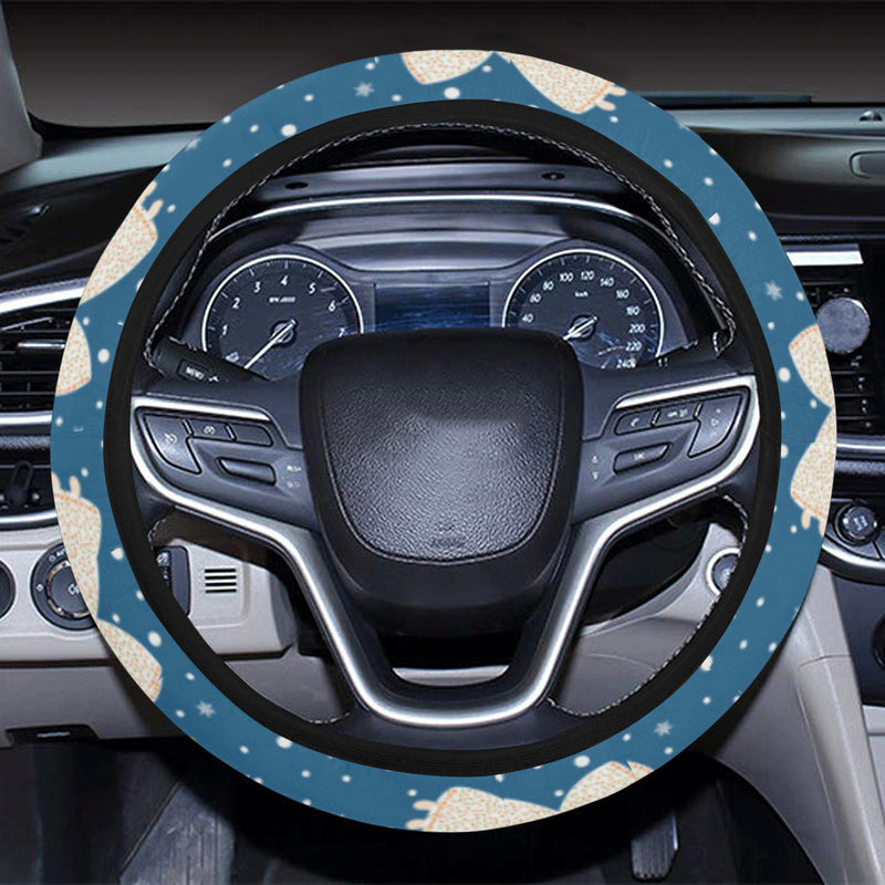 Angel Pattern Print Design 08 Steering Wheel Cover with Elastic Edge